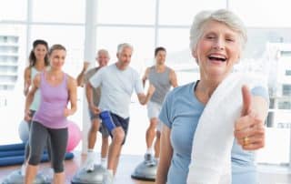 happy seniors seasonal health exercises