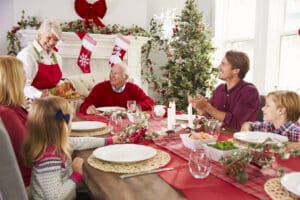 Happy seniors at christmas image 